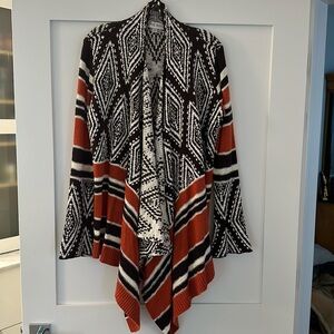 Knox Rose Waterfall Cardigan Size Medium